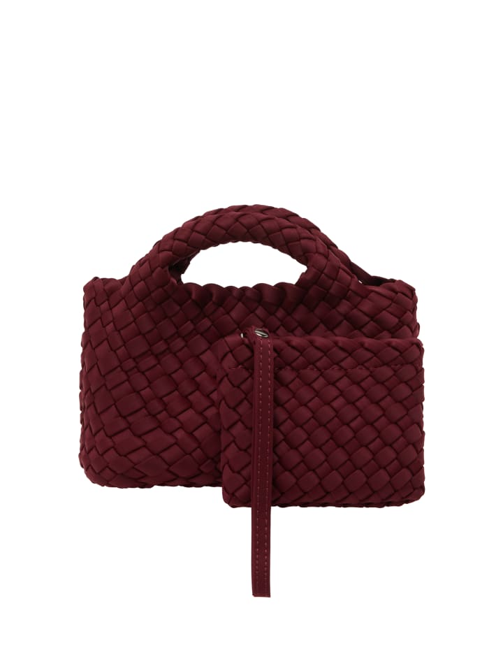 Women 2-In-1 Tote Bag Set in Dark Red