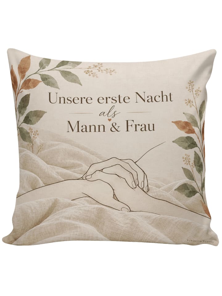Kuschelkissen 40x40 Hochzeitsromantik Boho Desi... in Weiß