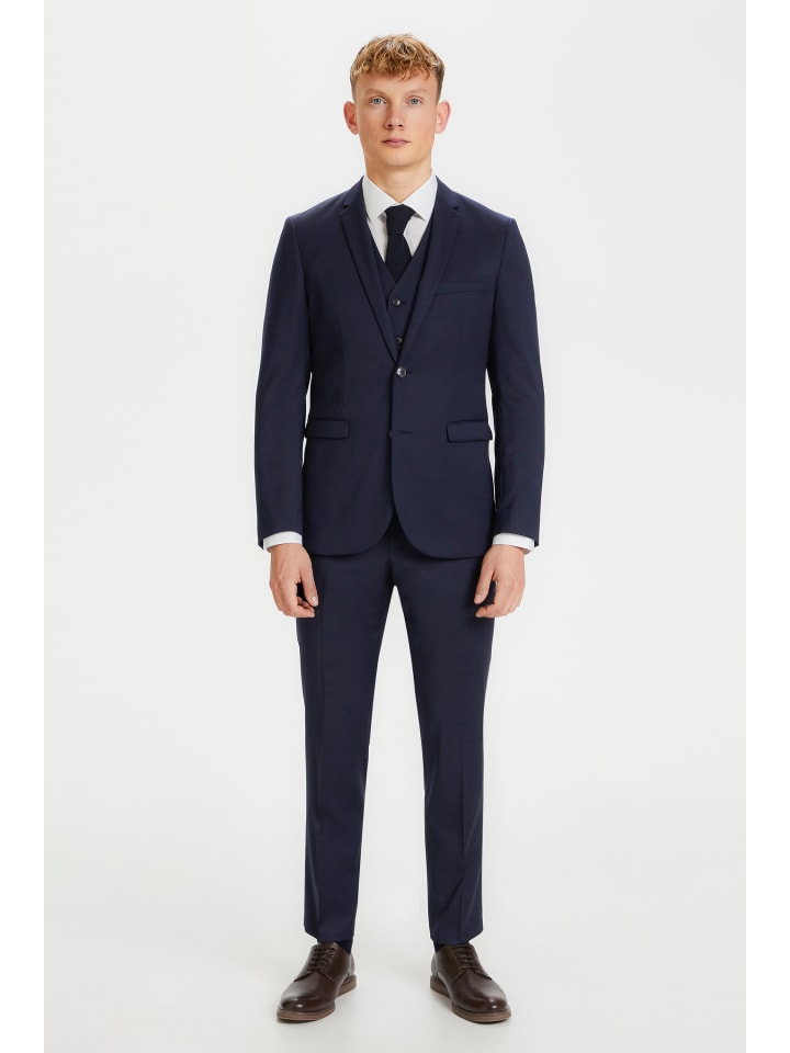 Blazer George Gerade Passform in Dark Navy