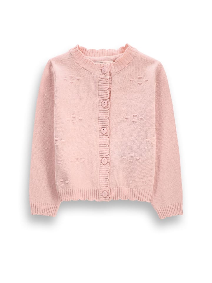 Strickjacke in gedämpftes Rosa