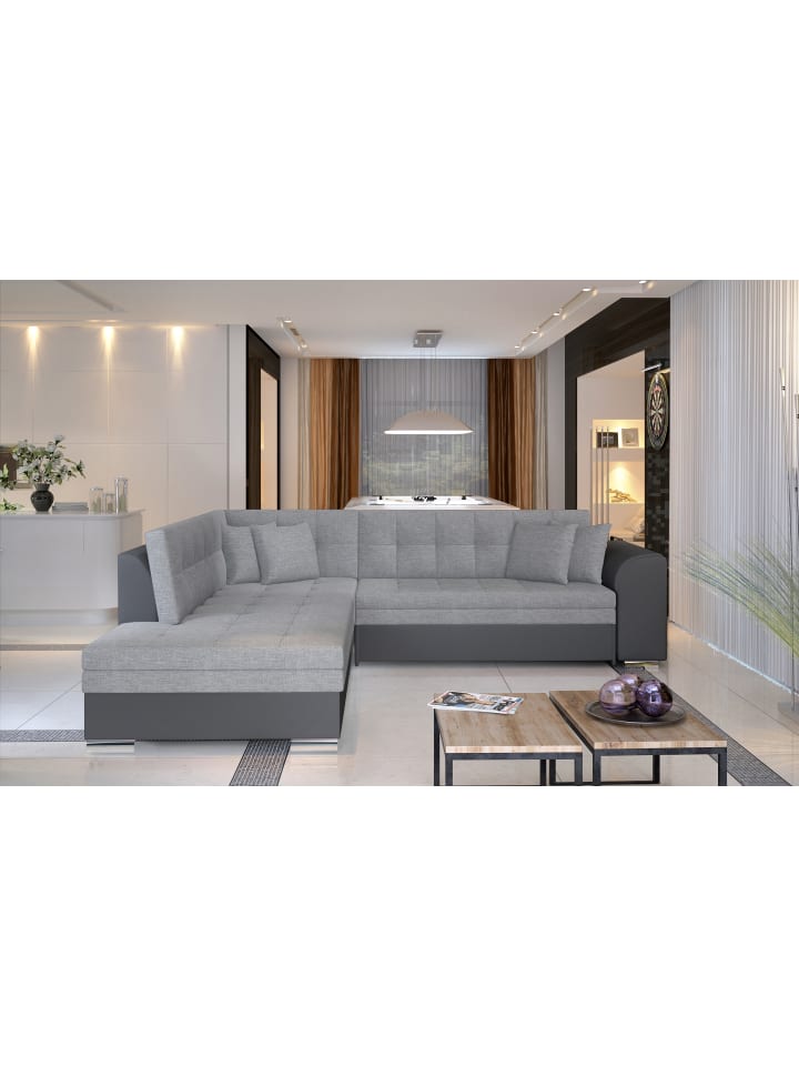 Piri Recamiere Links in Grau -  (L) 260 x (B) 260 x (H) 78 cm