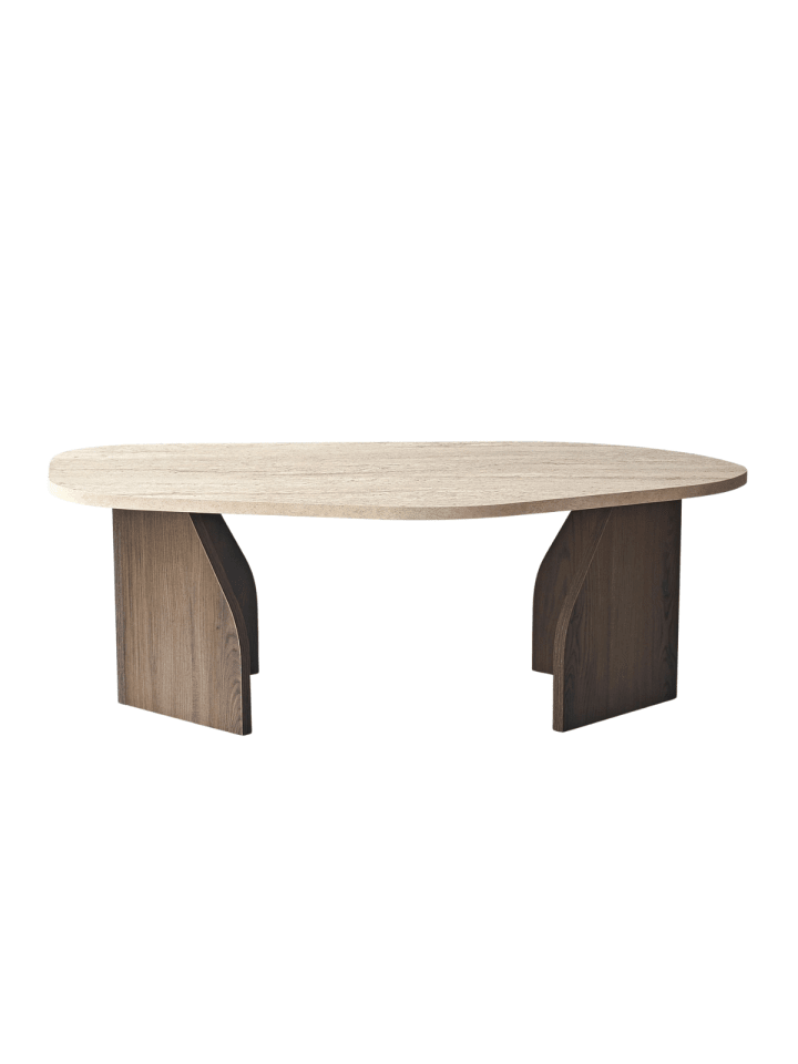 Couchtisch ROCK in Walnuss - (W)100  x (H)35  x (L)60 cm