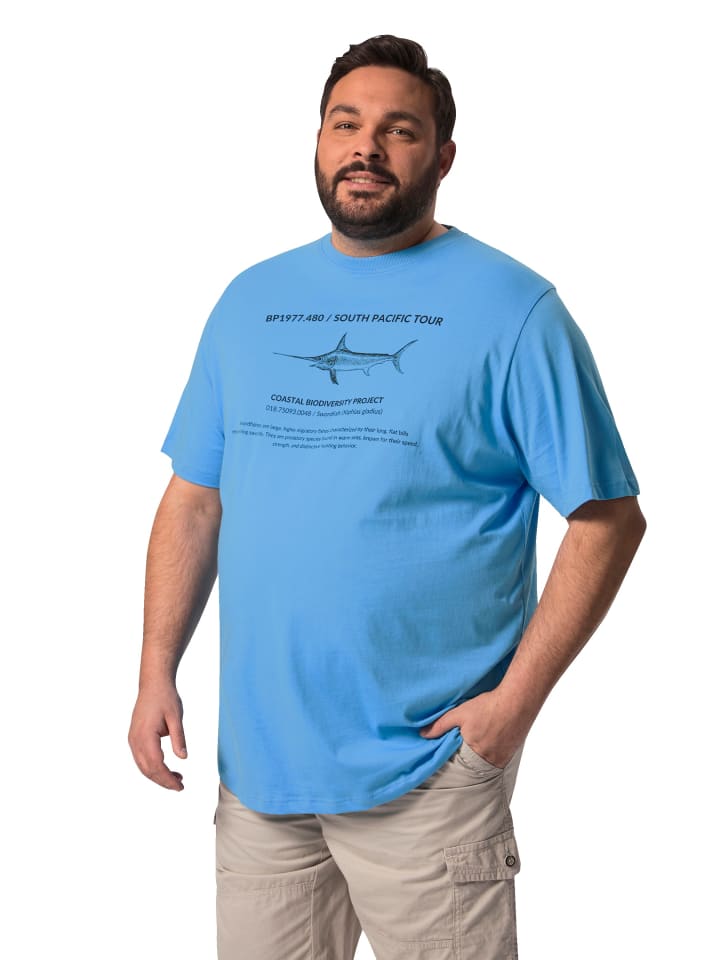 Kurzarm T-Shirt in himmelblau