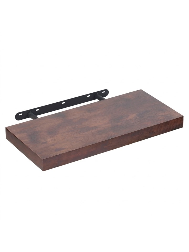 Wandregal in Braun/ Schwarz - (B)60 x (H)4 x (T)23 cm