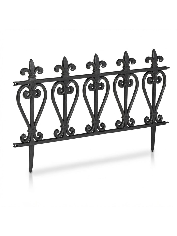 6 x Beeteinfassung in Schwarz - (B)61 x (H)32,5 cm