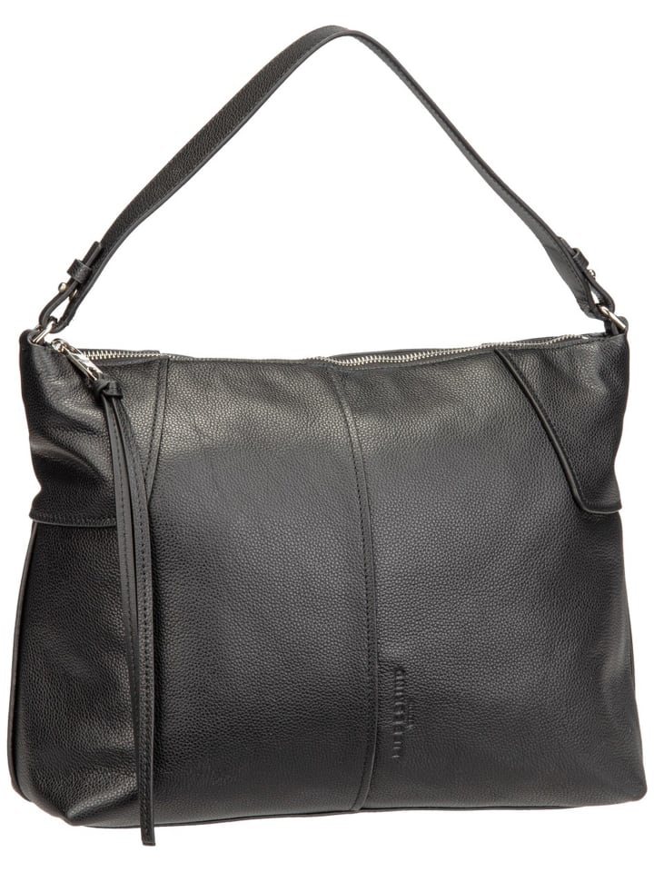 Handtasche Mila Hobo M Small Pebble in Black