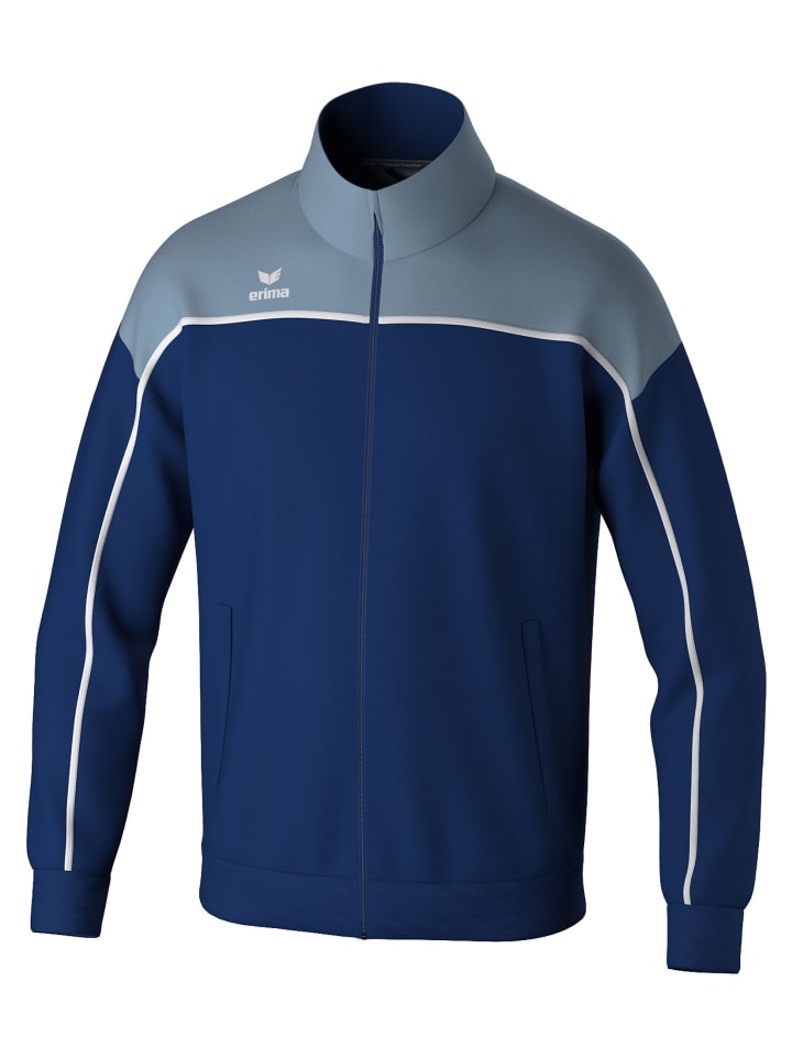 Kinder Trainingsjacke in new navy/faded denim/weiß