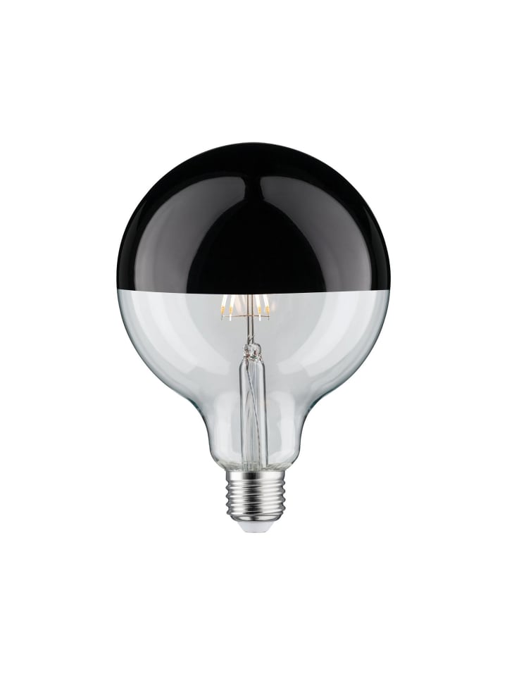 LED Globe 6,5 Watt E27 Kopfspiegel Schwarzchrom Warmweiß F