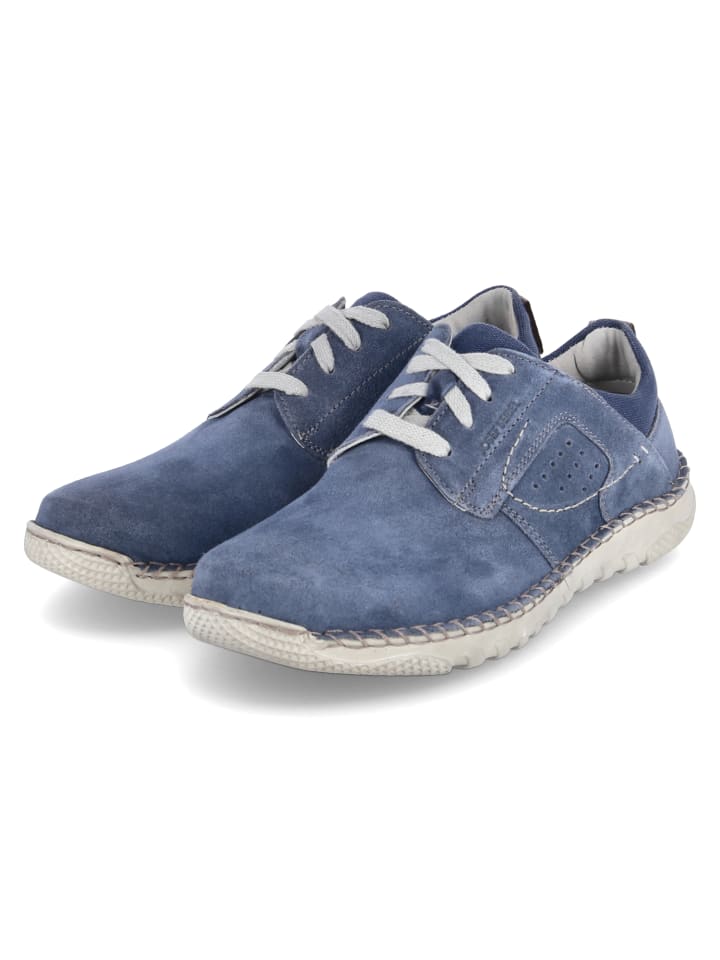 Schnürhalbschuh in blau