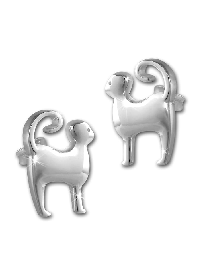 925er Sterling Silber Kinder Ohrstecker Katze Ohrring