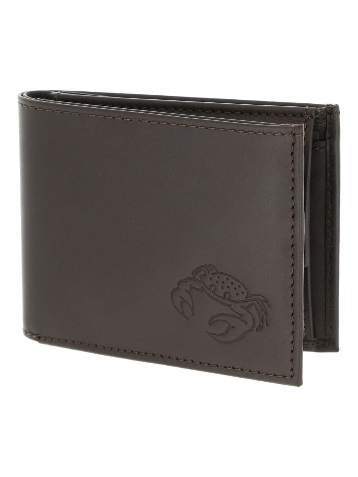 Leather Geldbörse RFID Schutz Leder 11 cm braun-crab 2.0