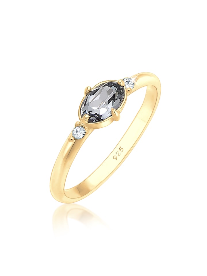 Ring 925 Sterling Silber Verlobungsring in Gold