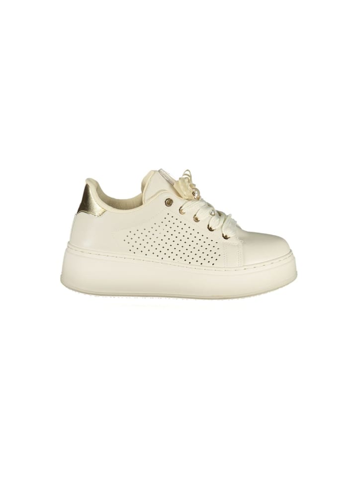 Weiß Polyurethan Damen Sneaker