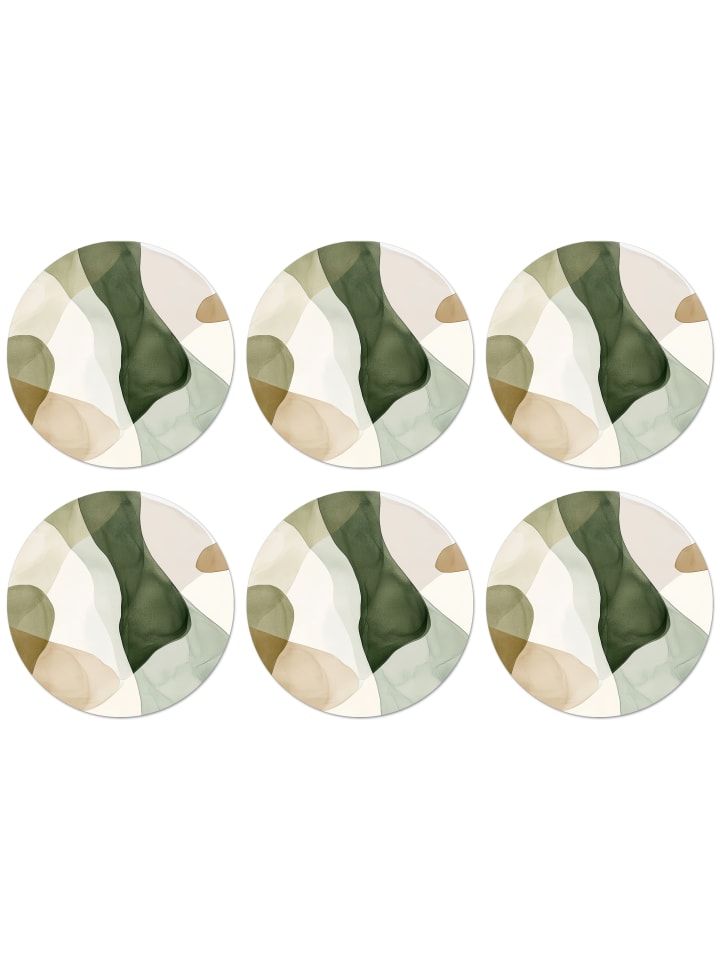 Glasuntersetzer 6er-Set Abstracte Formen