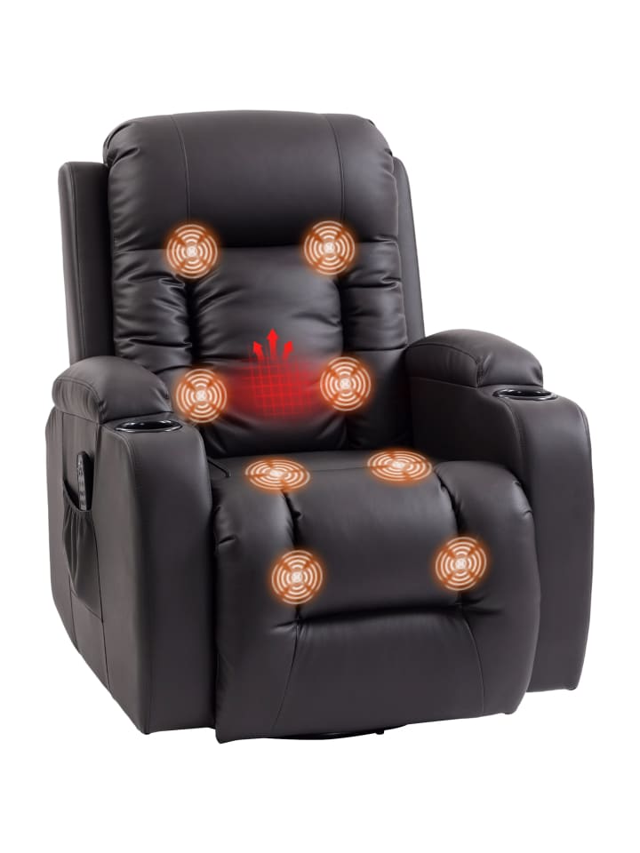 Massagesessel in Braun 99L x 82B x 103H cm