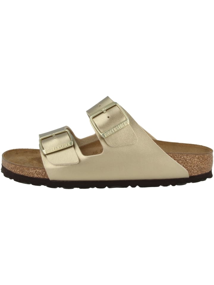 Sandale Arizona Birko-Flor Schmal in gold