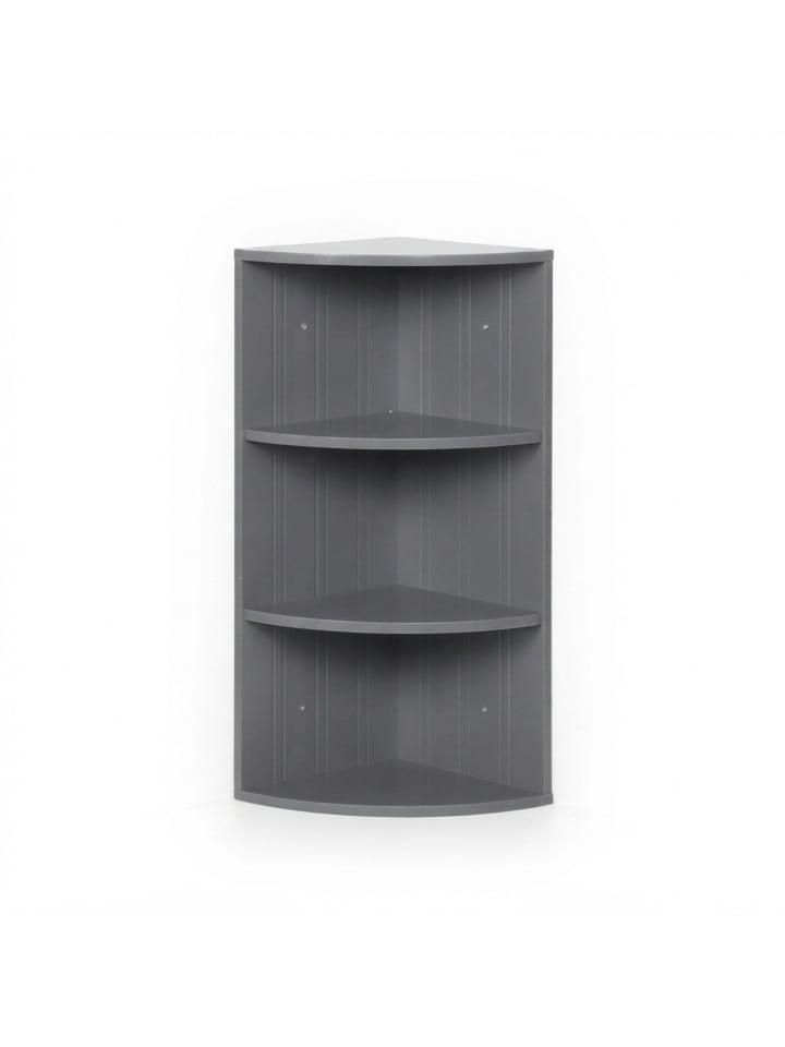 Eckregal in Grau - (B)35 x (H)62 x (T) 25 cm