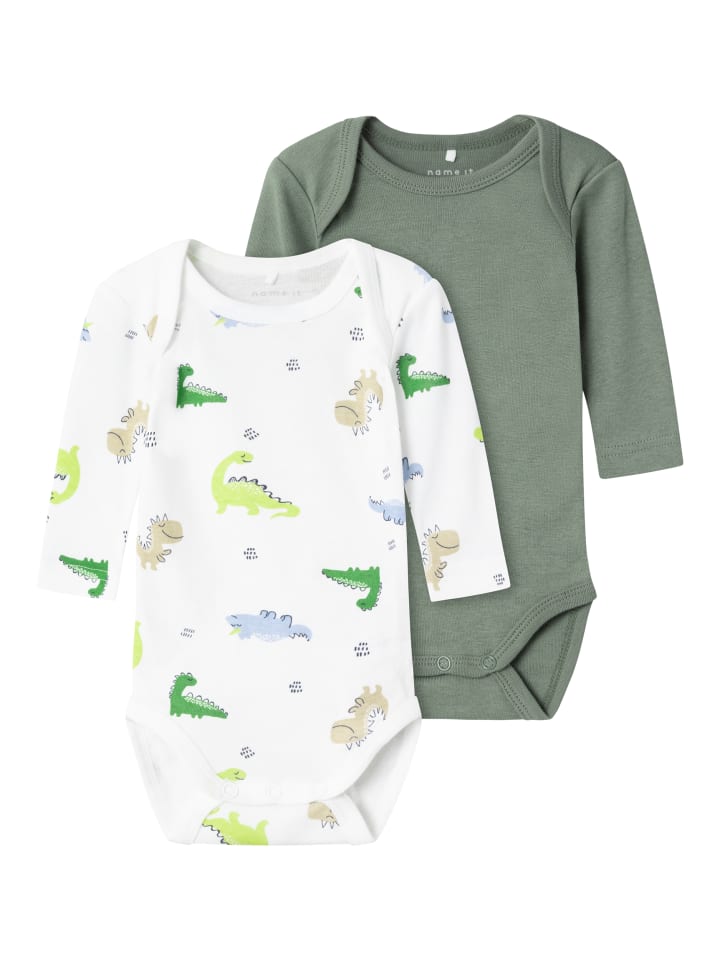 Body langarm 2er Pack DINO in laurel wreath
