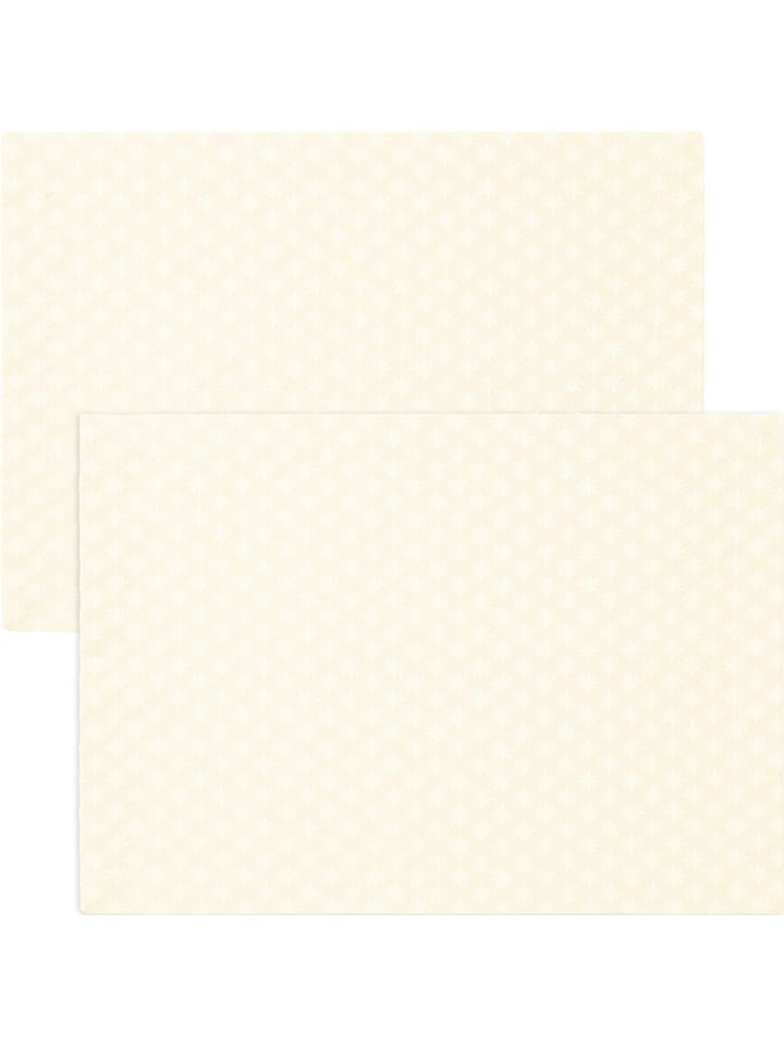 Jacquard, Baumwollmischung Tischset 2er-Pack Denia in creme