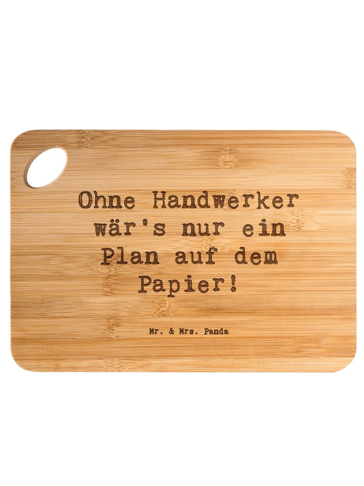 Schneidebrett Spruch Handwerker Lebensart mit S... in Braun