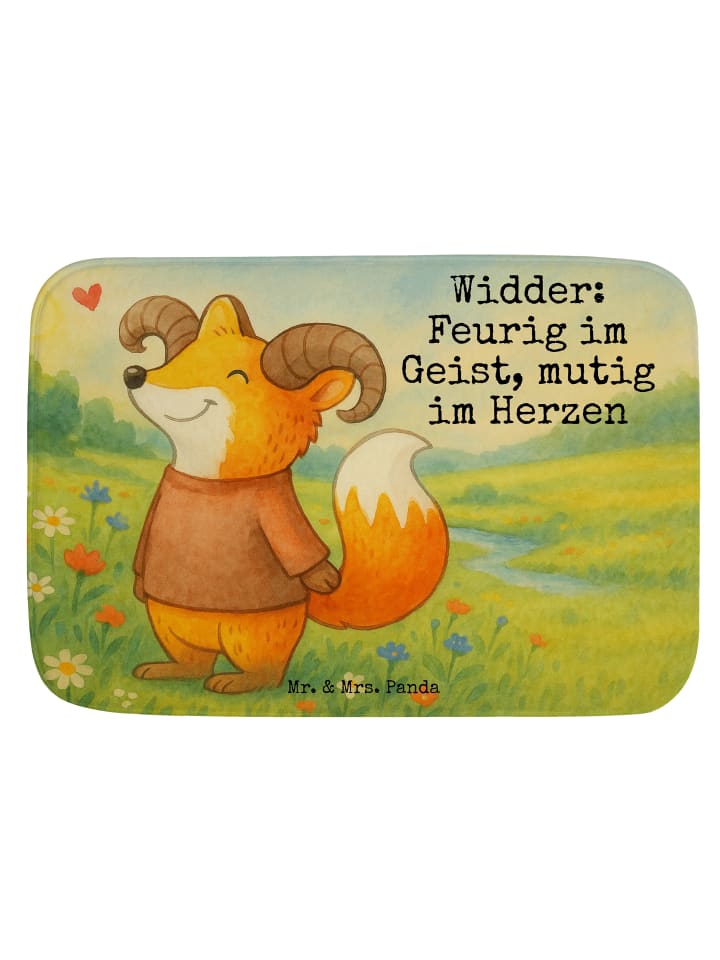 Badezimmerteppich Widder Astologie Design mit S... in Weiß