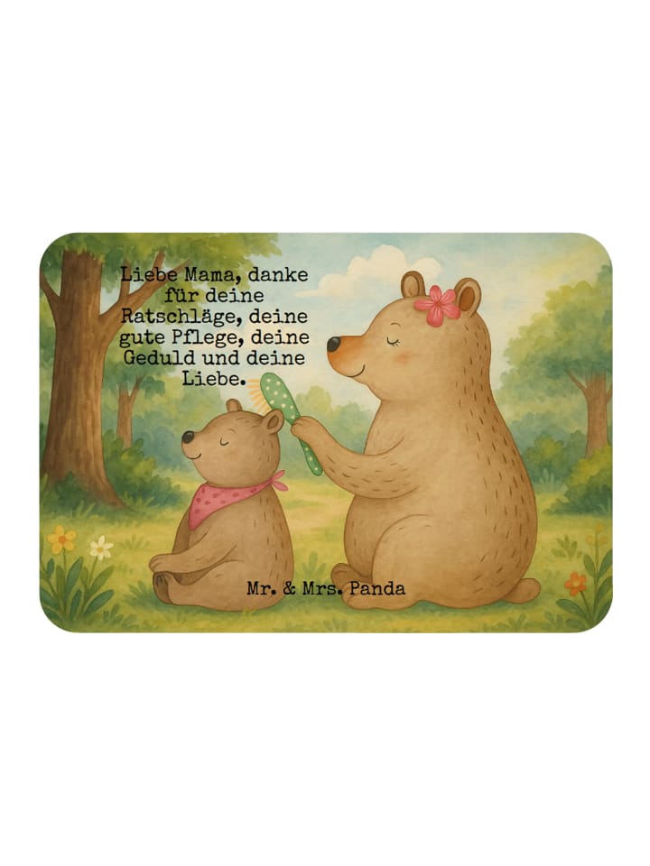 Kühlschrankmagnet Bär Kind Design mit Spruch in Weiß