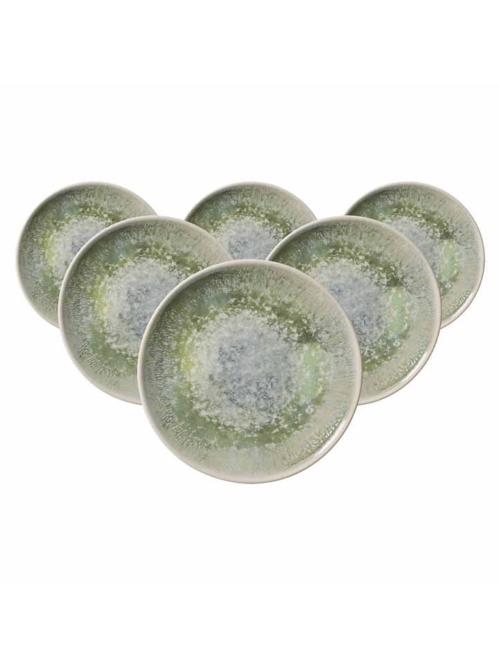 6er Set Dessertteller Cecina in Jade ø 20,5 cm