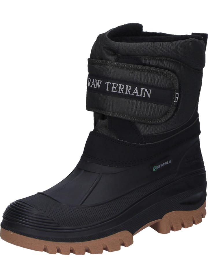 Winterstiefel Spirale Tommy Klett in schwarz/grün in schwarz/grün