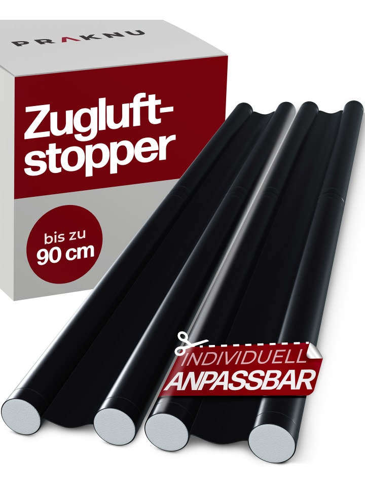 2 Zugluftstopper für Türen bis zu 90cm - Doppelseitiger Schutz -