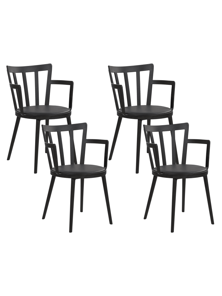 4er-Set Esszimmerstuhl MORILL in Schwarz