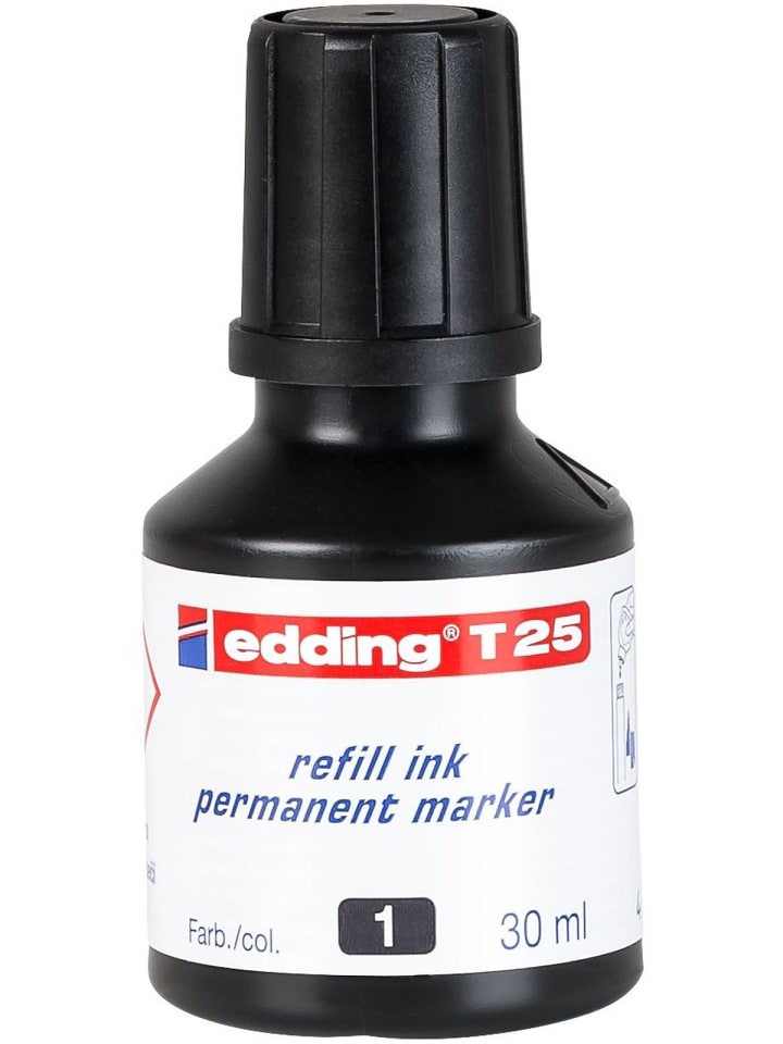 Nachfülltinte edding T 25 für edding Permanentmarker 30ml schwarz