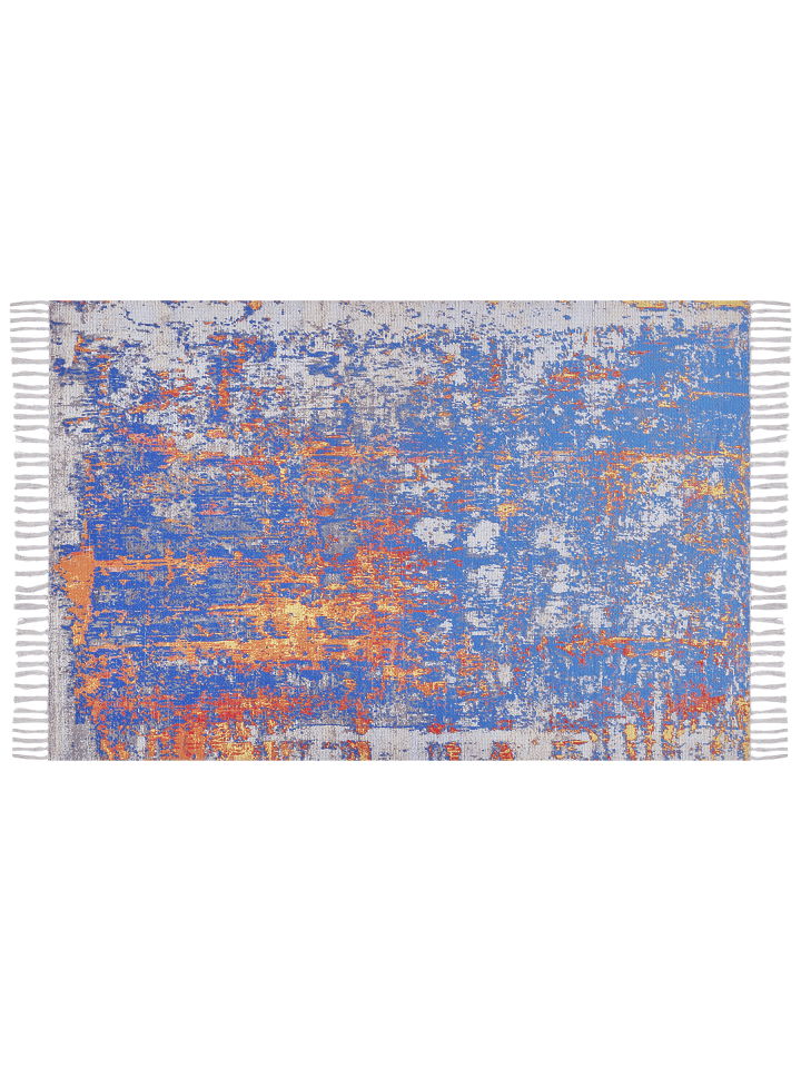 Kurzflor ACARLAR in Bunt/Weiß/Blau - (W) 150 x (H) 1 x (L) 230 cm