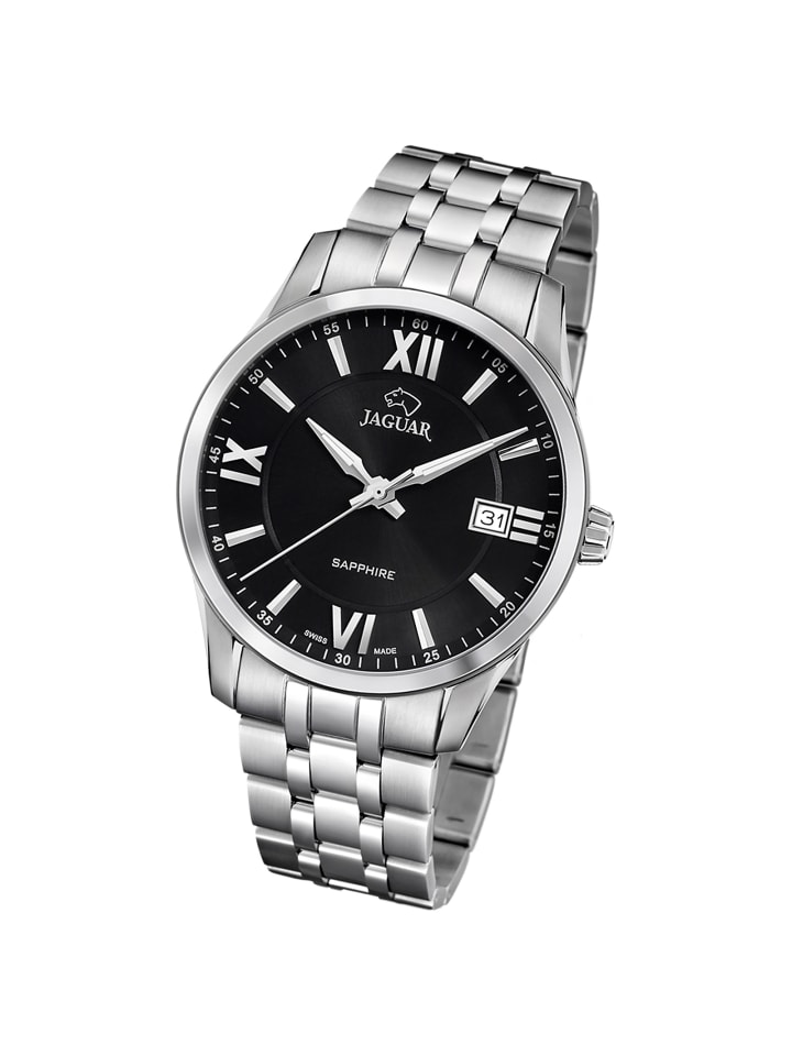 Analog-Armbanduhr Jaguar Acamar silber groß (ca. 40mm)