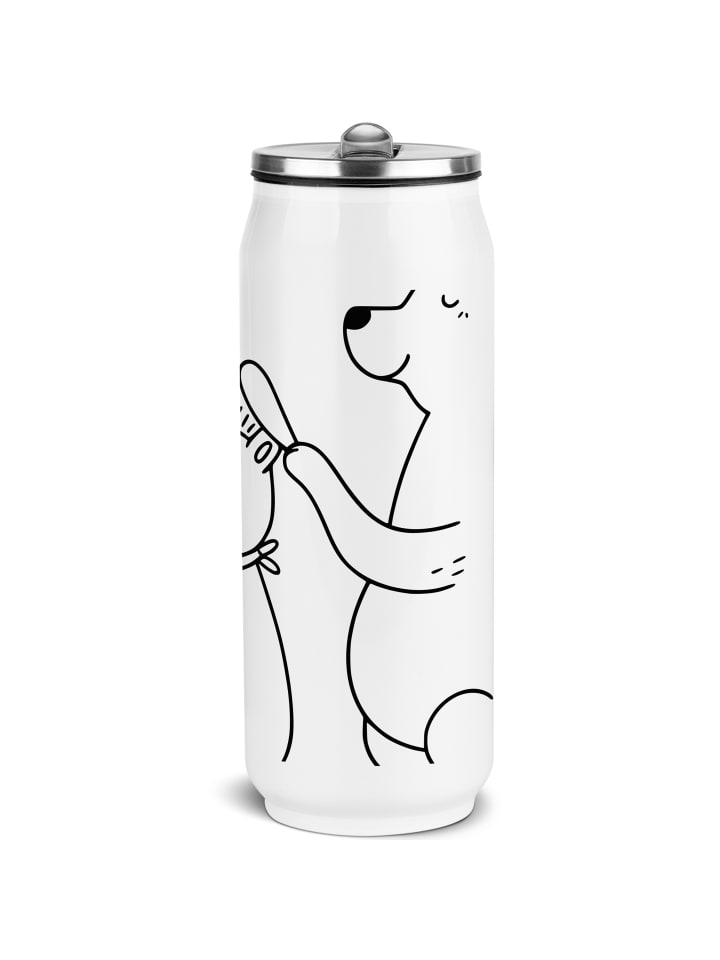 Thermosbecher Bär Kind ohne Spruch in Weiß