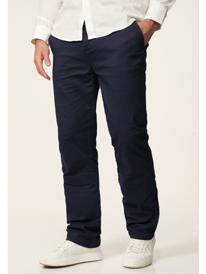 Chinohose - DCDAVIE Chino Hose Jeans Stoffhose Straight-Fit in Navy