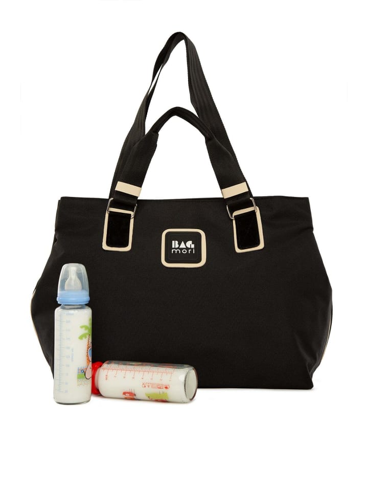 Wickeltasche - Schultertasche in Schwarz