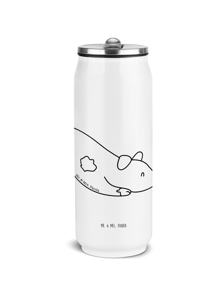 Trinkflasche Hund Marienkäfer ohne Spruch in Weiß