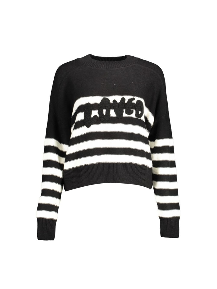 Schwarz Baumwolle Damen Pullover