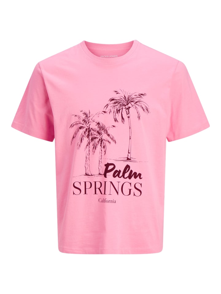 Basic Kurzarm T-Shirt Jjlarri in prism pink