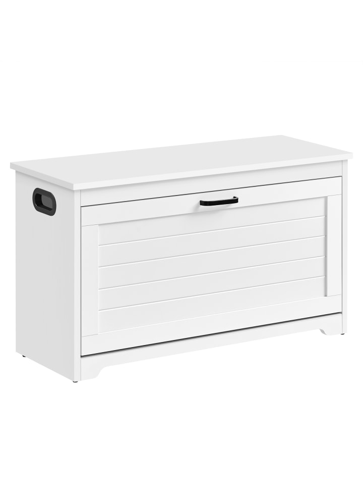 Schuhbank Helan-old in Weiß - (B)30 x (H)46 x (T)80 cm