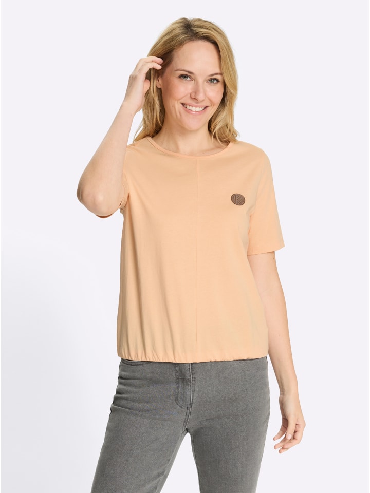 Kurzarm-Shirt in apricot