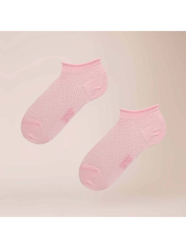 Sneakersocken Ajour Essential Rollrand in holiday-rose