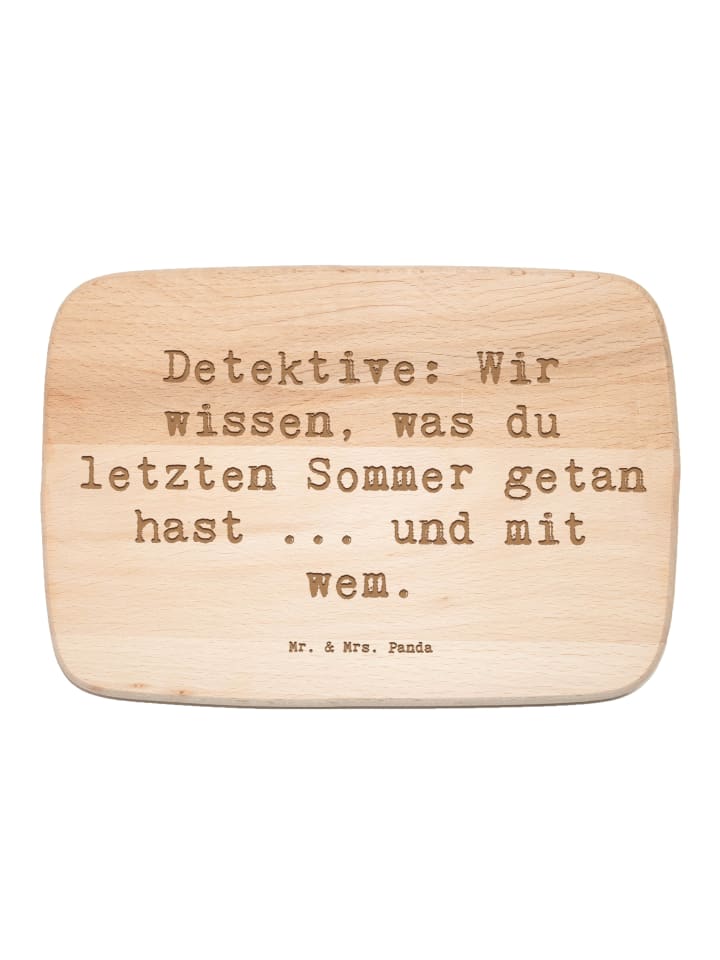 Schneidebrett Spruch Detektiv Geheimnisse mit S... in Transparent