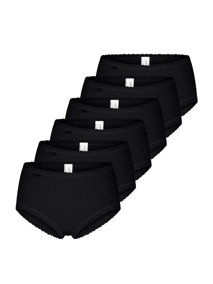 Midi Slip 24/7 Cotton Lace in Schwarz
