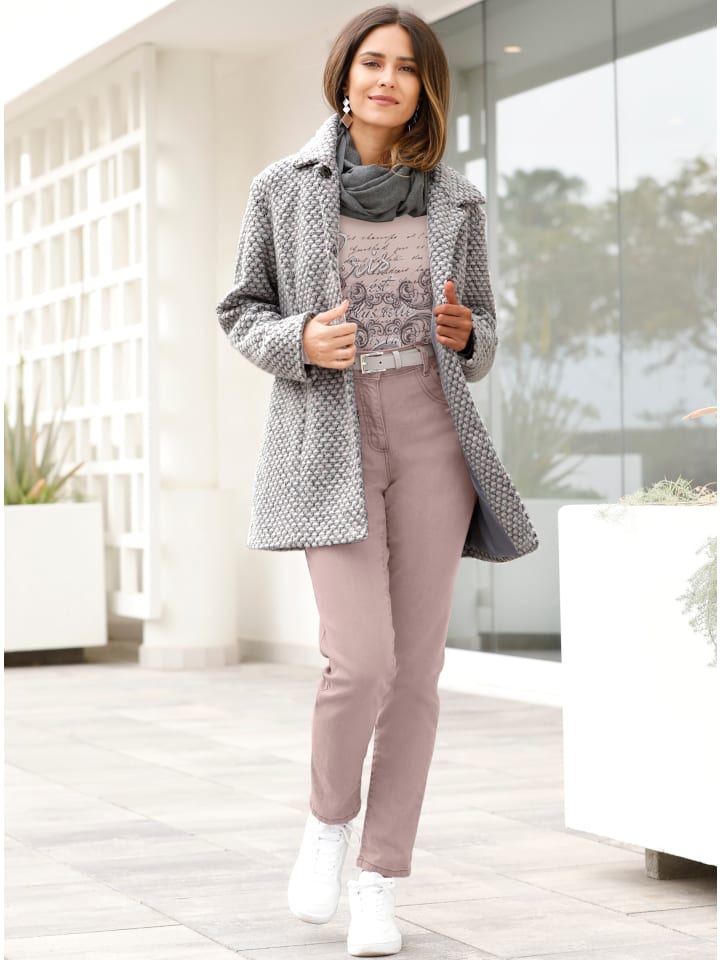 Mantel in grau-rosé