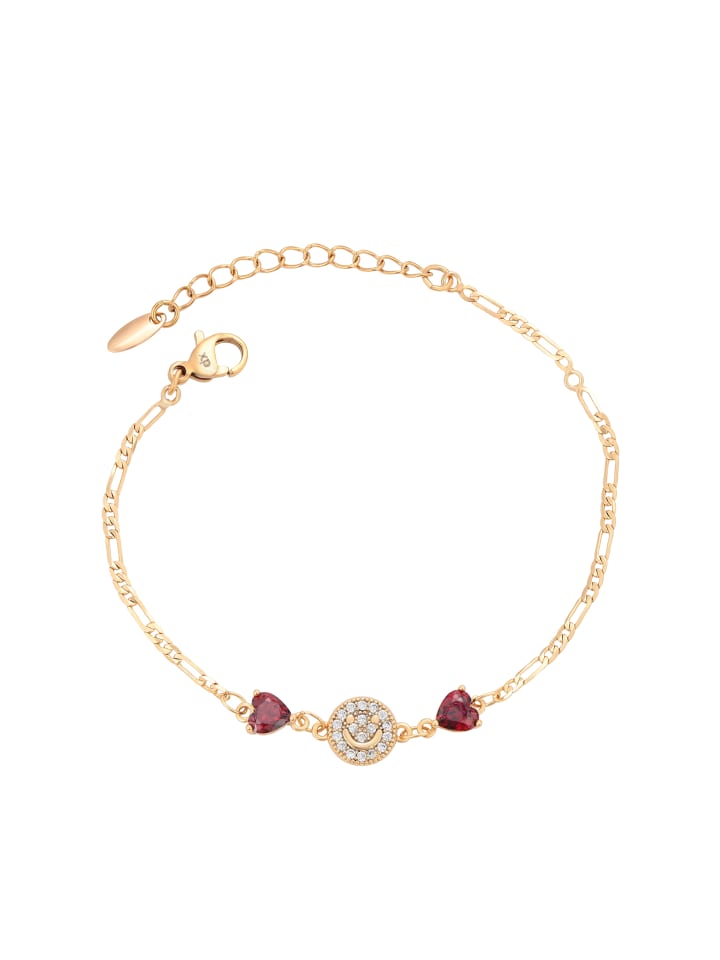 Women Bracelet in Rose Gold Red