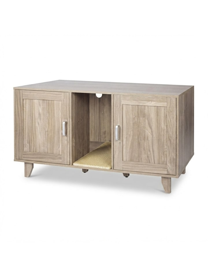 Katzenschrank in Graubraun - (B)120 x (H)65 x (T)52 cm