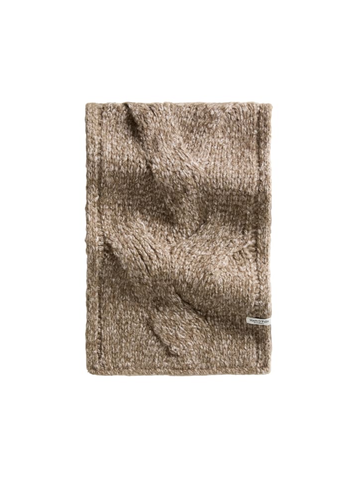 Zopfstrickschal in Dark Brown