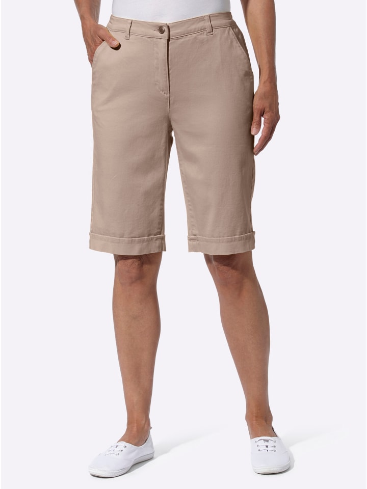 Jeans-Bermudas in sesam