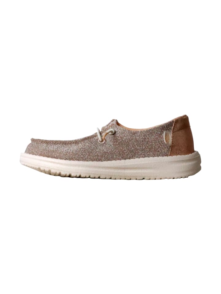 Wendy Y Metallic Sparkle – Schnür-Mokassin für Kinder Rose